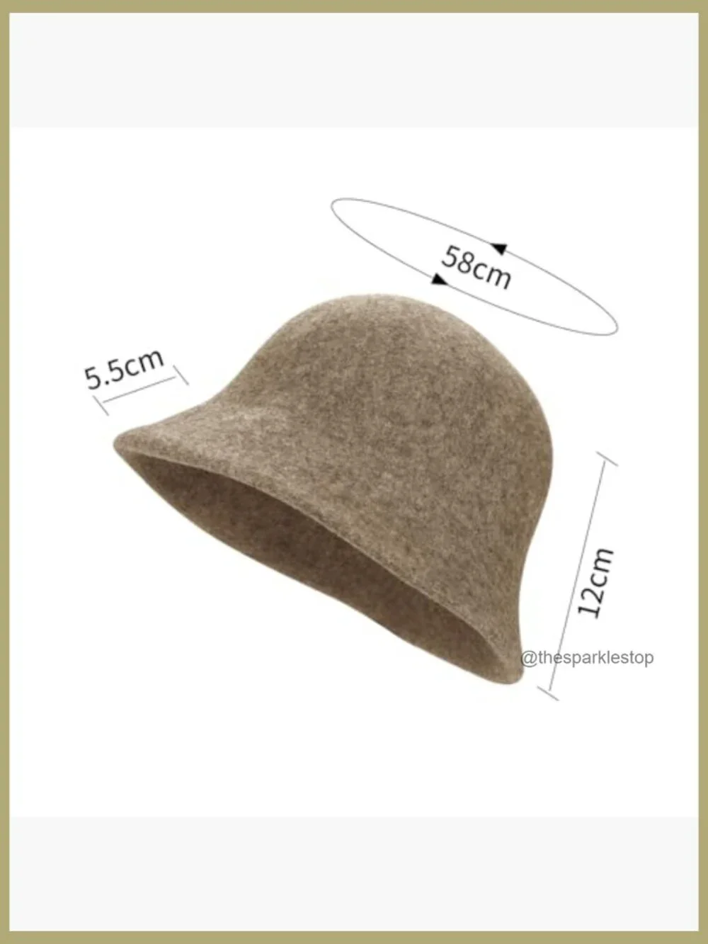 Faux Wool Felt Cloche Bucket Hat Adjustable Winter Warm Fedora